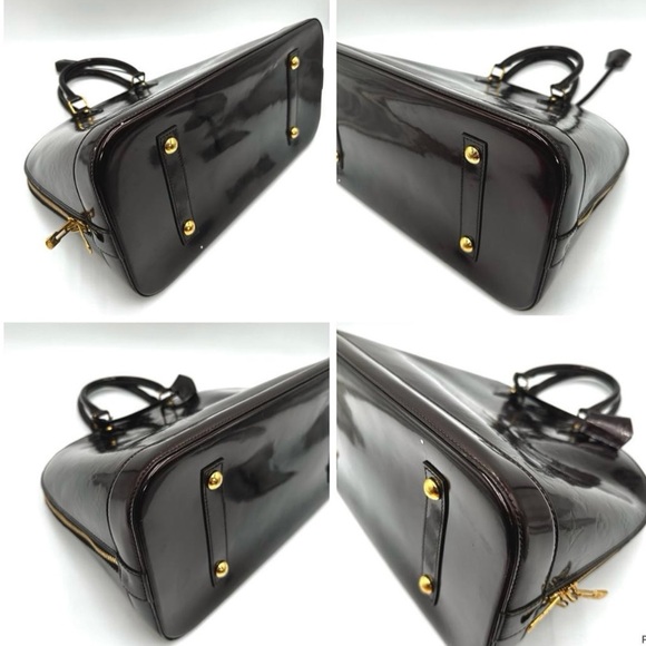 Louis Vuitton Amarante LV Logo Vernis Alma GM Satchel Handbag Shoulder Purse - Picture 13 of 16
